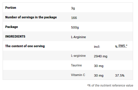 SFD L-Arginine Powder-factsheets