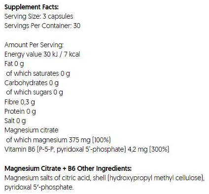 Osavi Magnesium Citrate 375 mg + B6 | P-5-P-factsheets
