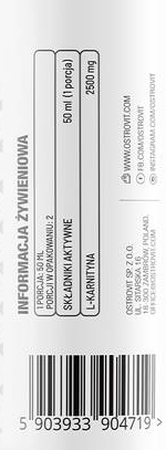 OstroVit L-Carnitine 5000 Shot-factsheets