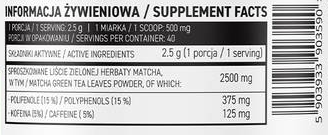OstroVit Matcha Green Tea Powder-factsheets