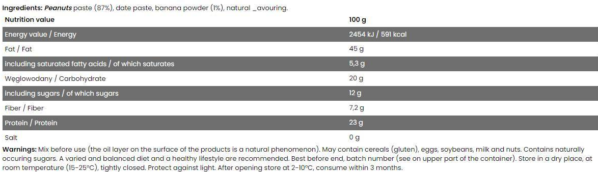 FA Nutrition Good Jar / Full of Peanut Paste / Different Flavors-factsheets