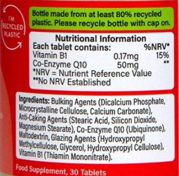 Holland And Barrett Coenzyme Q10 50 mg-factsheets