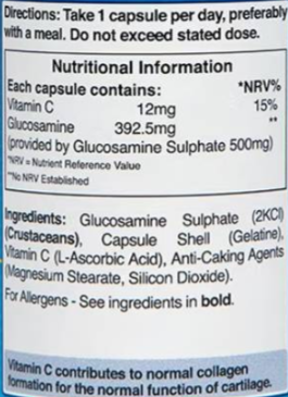 Holland And Barrett Glucosamine Sulphate 500 mg-factsheets