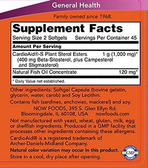 NOW Foods Beta-Sitosterol Plant Sterols-factsheets