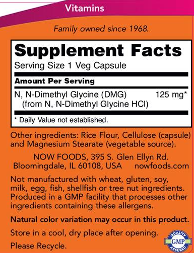 NOW DMG 125 mg-factsheets