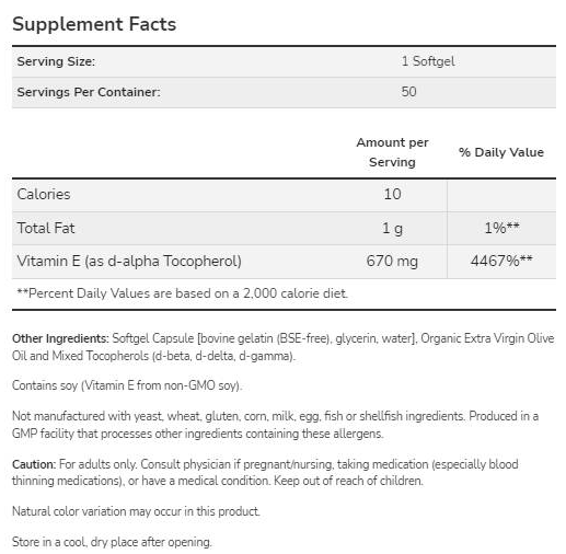 NOW Vitamin E 1000 Mixed Tocopherols-factsheets