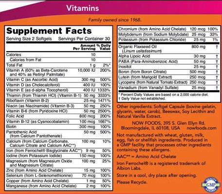 NOW Liquid Multi Gels-factsheets