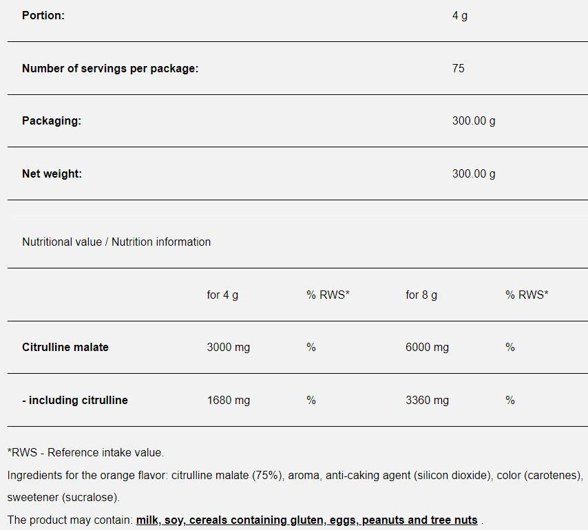 Sport Definition Citrulline Max-factsheets