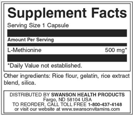 Swanson 100% Pure L-Methionine-factsheets