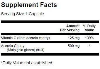 Swanson Acerola 500 mg-factsheets