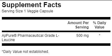 Swanson AjiPure L-Leucine, Pharmaceutical Grade 500 mg-factsheets