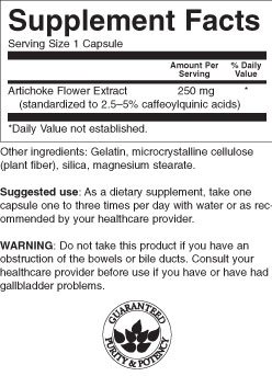 Swanson Artichoke 250 mg-factsheets