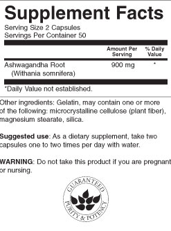 Swanson Ashwagandha Root 450 mg-factsheets