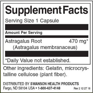 Swanson Astragalus Root 470 mg-factsheets