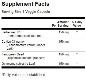 Swanson Berberine Complex with Cinnamon, Gymnema & Fenugreek-factsheets