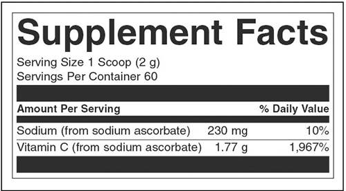 Swanson Buffered Sodium Ascorbate Vitamin C Powder-factsheets