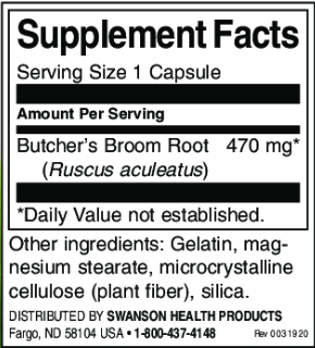 Swanson Butcher's Broom 470 mg-factsheets