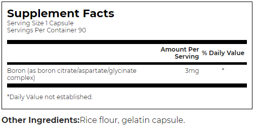 Swanson Super Boron Complex 3 mg-factsheets