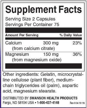 Swanson Calcium Citrate Plus Magnesium-factsheets