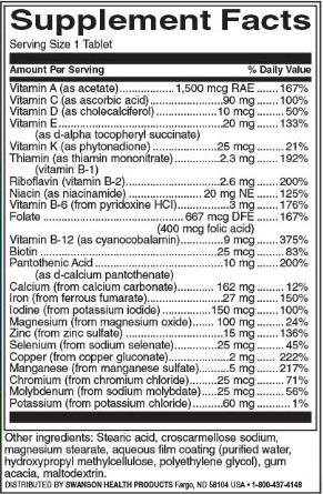 Swanson Century Formula Multivitamin with Iron-factsheets