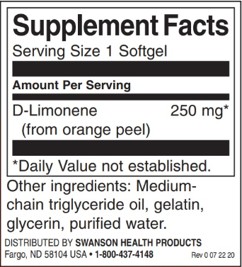 Swanson D-Limonene Cold-Pressed Orange Peel Extract-factsheets