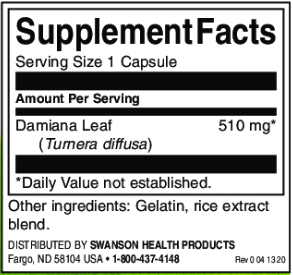 Swanson Damiana Leaves-factsheets