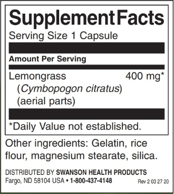 Swanson Full Spectrum Lemongrass-factsheets