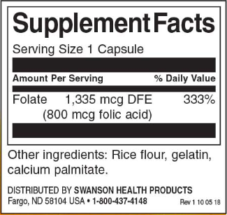 Swanson Folic Acid-factsheets