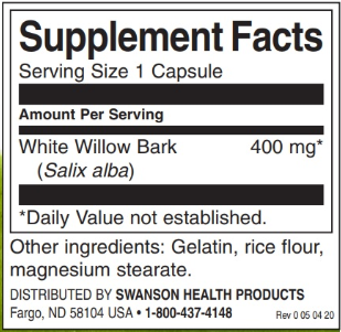 Swanson Full Spectrum White Willow Bark-factsheets