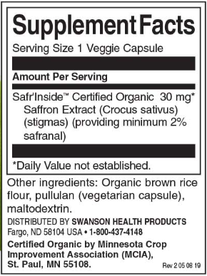 Swanson Saffron Extract 2% Safranal-factsheets