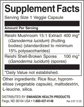 Swanson Super Potent Reishi Mushroom Complex-factsheets