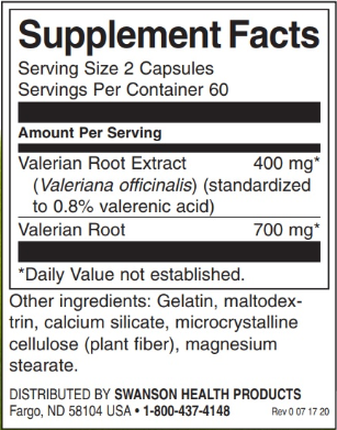 Swanson Valerian Root Extract - Standardized-factsheets