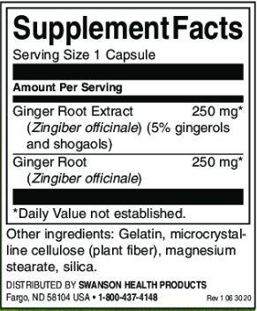 Swanson Ginger Root (Standardized)-factsheets