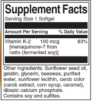 Swanson Highly Efficient Natural Vitamin K2 (Menaquinone-7 from Natto)-factsheets