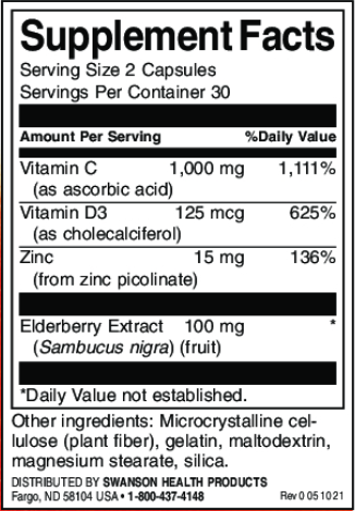 Swanson High Potency Ultimate Immune Defense with C, D, Zinc & Elderberry-factsheets