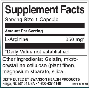 Swanson L-Arginine - Maximum Strength-factsheets