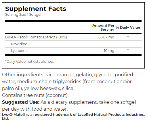 Swanson Lyc-O-Mato Lycopene-factsheets