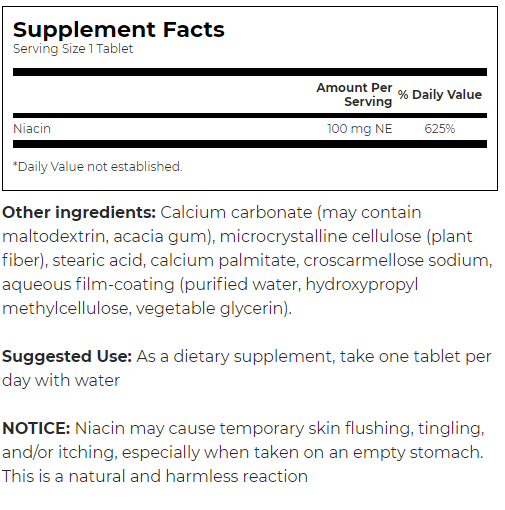 Swanson Niacin (Vitamin B-3)-factsheets
