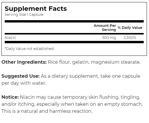 Swanson Niacin (Vitamin B-3)-factsheets