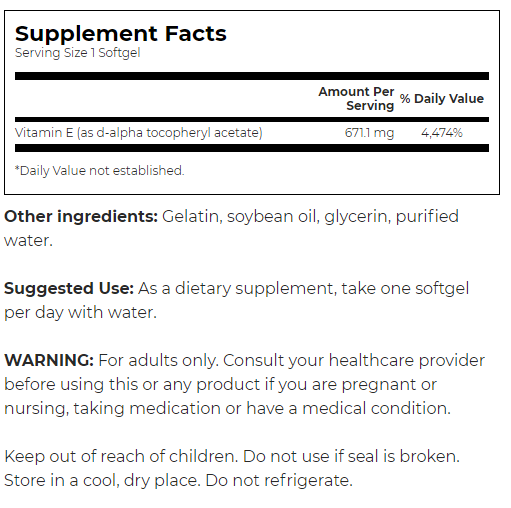 Swanson Natural Vitamin E-factsheets