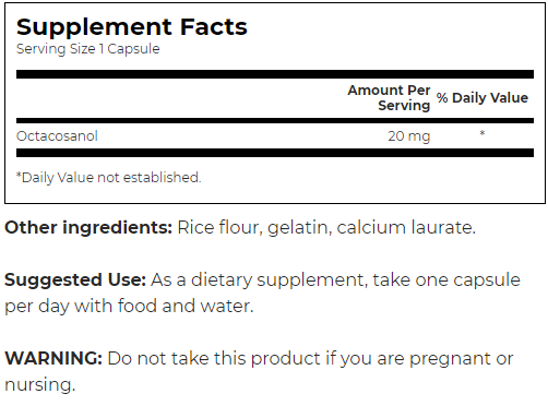 Swanson Octacosanol - Maximum Strength-factsheets