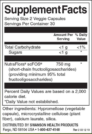Swanson NutraFlora Prebiotic-factsheets