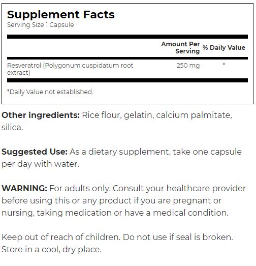 Swanson Resveratrol - Higher Potency-factsheets