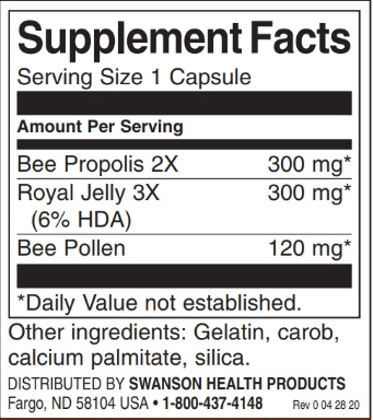 Swanson Royal Jelly Propolis Complex-factsheets