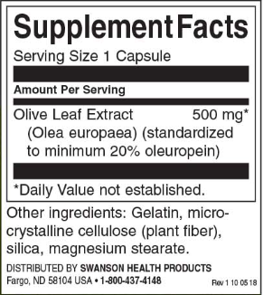 Swanson Olive Leaf Extract-factsheets