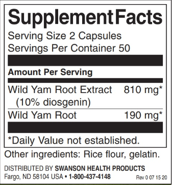 Swanson Wild Yam (Sweet Potato) Root-factsheets