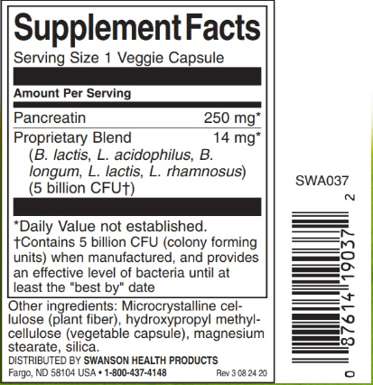 Swanson Probiotic with Digestive Enzymes-factsheets