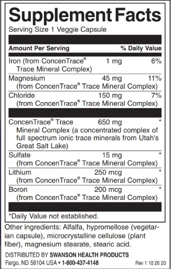 Swanson ConcenTrace Mineral Complex-factsheets