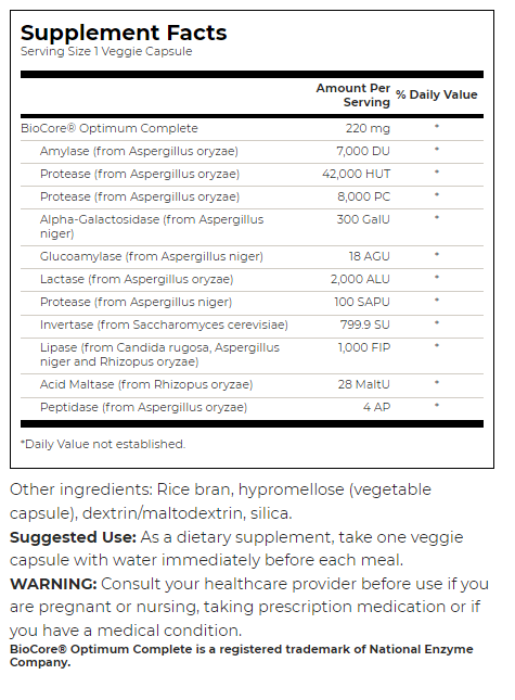 Swanson Full-Spectrum Enzymes BioCore Optimum Complete-factsheets