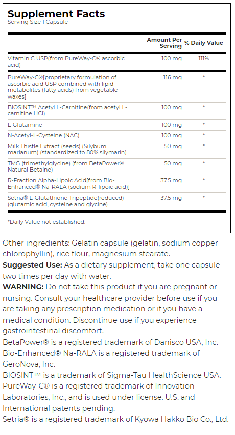 Swanson Dr. Stephen Langer's Glutathione Precursor Complex-factsheets